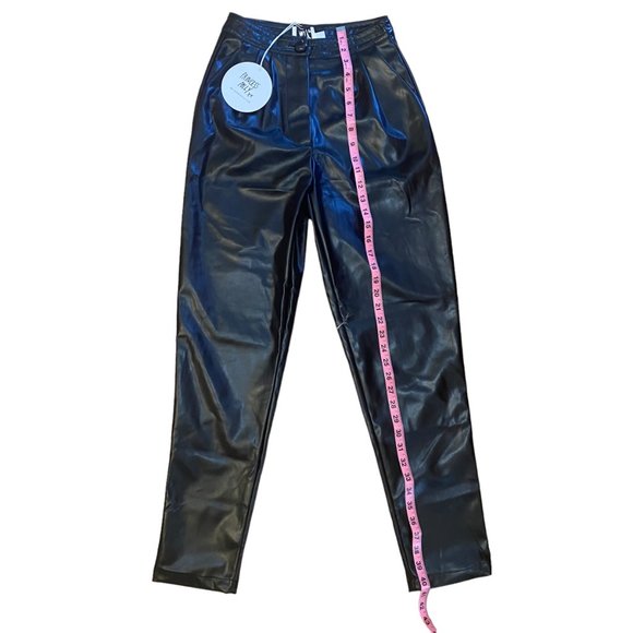 NWT Princess Polly Love Club High Waist Faux Leather Pants - Picture 8 of 8